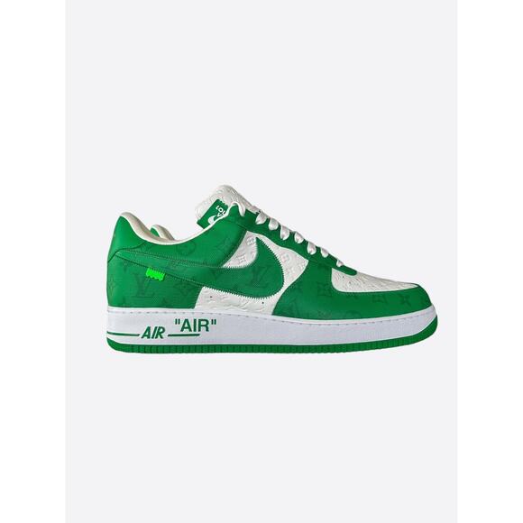 Louis Vuitton Nike Green & White Monogram Air Force 1 - Picture 1 of 9